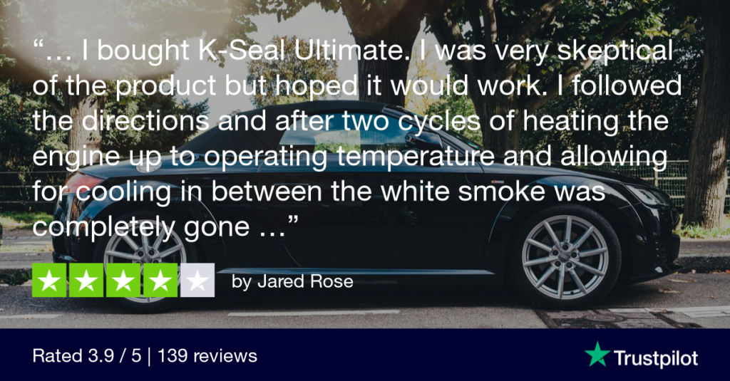 TrusPilot review from Jared Rose explains how K-Seal Ultimate fixed his Audi TT coolant leak.